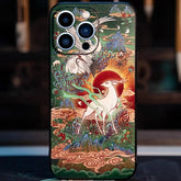 iPhone 16 Pro Max Art Case - TPU Textured 9″ Colored Deer Design